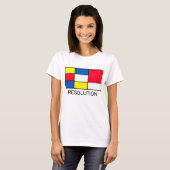T-shirt Art abstrait de style Mondrian (Devant entier)