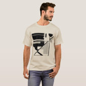 T-shirt Art Abstrait d'inspiration MCM gris-noir (Devant entier)