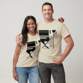 T-shirt Art Abstrait d'inspiration MCM gris-noir (Unisexe)