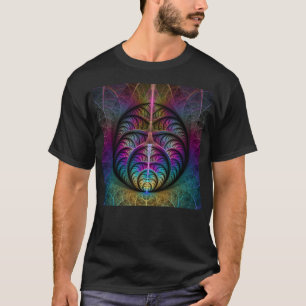T-shirt Art abstrait fractal coloré et psychédélique