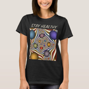 T-shirt Art abstrait fractal moderne coloré qui s'envole