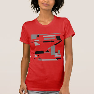 T-shirt Art Abstrait géométrique gris noir inspiré MCM
