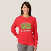 T-shirt art abstrait joyeux Chrismukkah - hanoukka et (Devant entier)