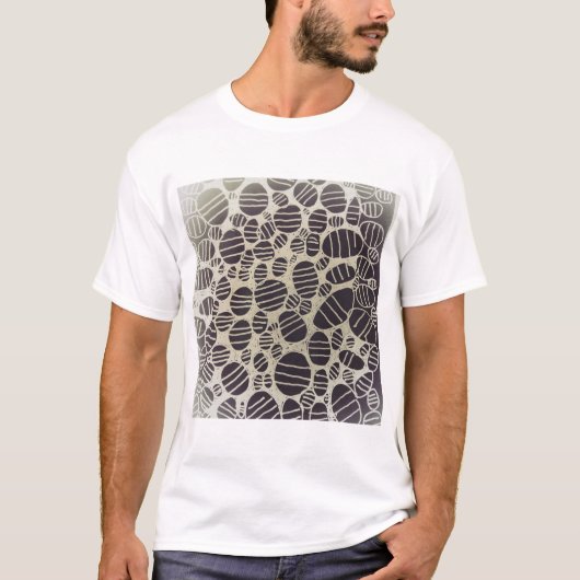 T-shirt Art abstrait noir et blanc (Devant)