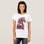 T-shirt Art abstrait rose DESIGN MODERNE (Devant entier)