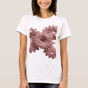 T-shirt ART ABSTRAIT Rose Élégant Design Moderne