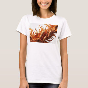 T-shirt Art Abstrait Rouge CRISP Art Vestimentaire