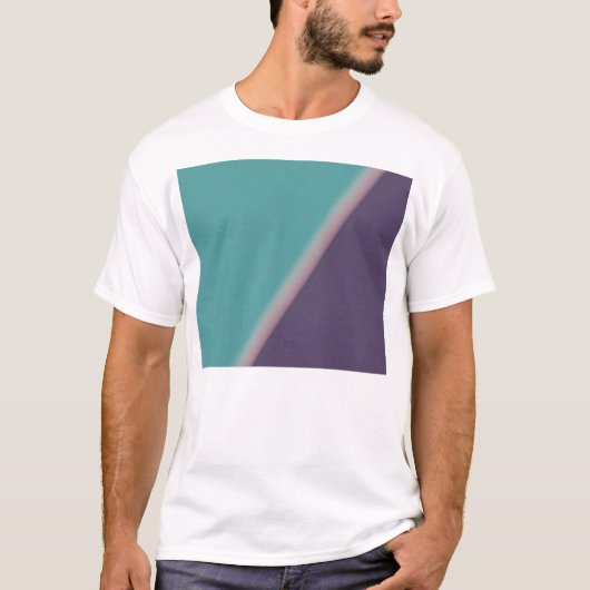 T-shirt Art Abstrait Turquoise violet (Devant)