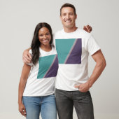 T-shirt Art Abstrait Turquoise violet (Unisexe)