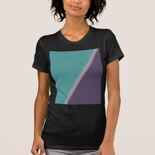 T-shirt Art Abstrait Turquoise violet (Devant)