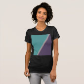 T-shirt Art Abstrait Turquoise violet (Devant entier)