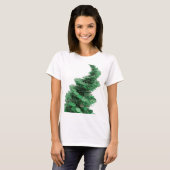T-shirt Art abstrait vert EDGE Design moderne (Devant entier)