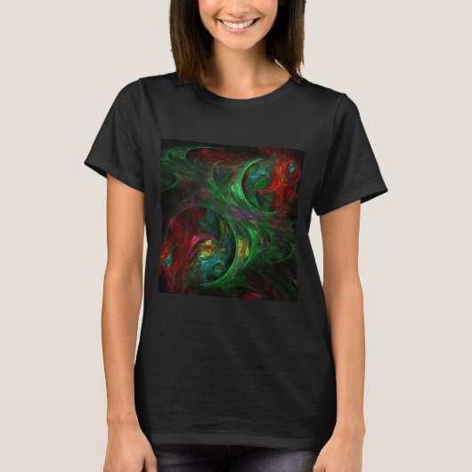 T-shirt Art abstrait vert Genesis (Devant)