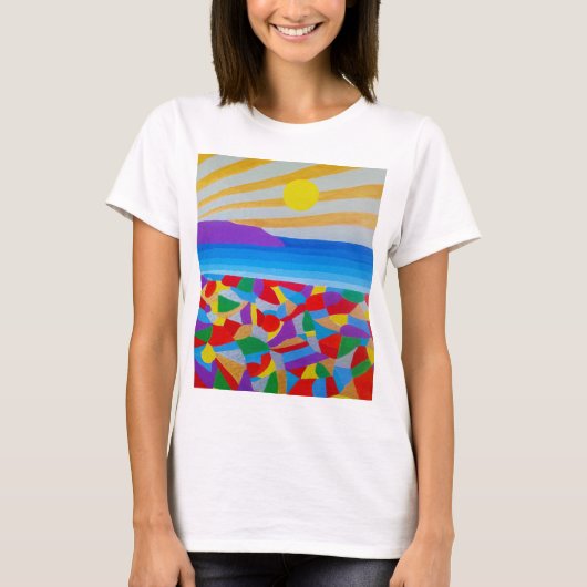 T-shirt Art Acrylique Du Sable (Devant)