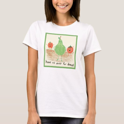 T-shirt Art alimentaire pour enfants, vert (Devant)