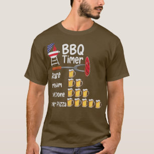 T-shirt Art amusant BBQ Timer Grillades barbecue grillades