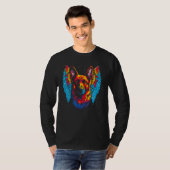 T-shirt Art Angel Wings German Shepherd Dog (Devant entier)