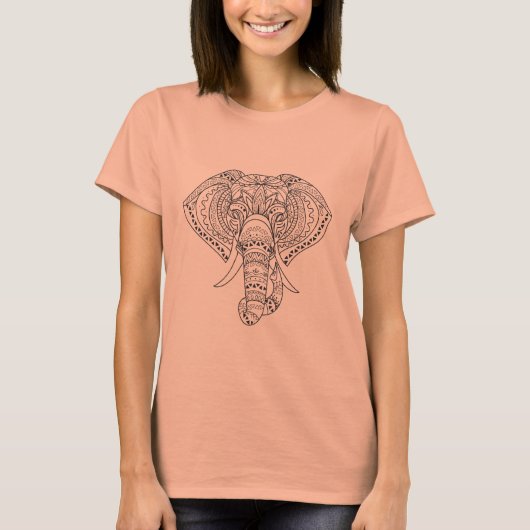 T-shirt Art animal africain d'éléphant tribal (Devant)