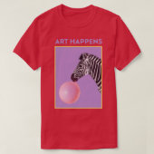 T-shirt Art Arrive Art Zebra Bubble Gum (Design devant)
