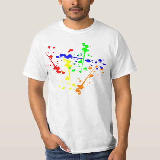 T-shirt Art, art abstrait d'éclaboussure colorée de (Devant)