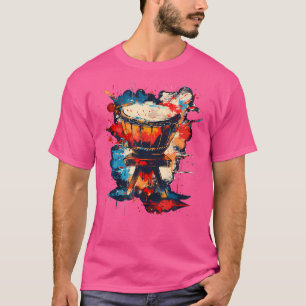 T-shirt Art artistique Pop coloré Peint Taiko Drum