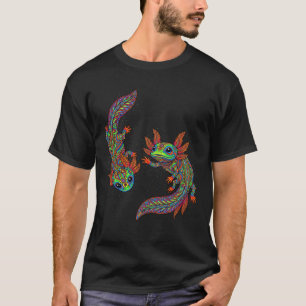 T-shirt Art Axolotl Mexique Aztèque Mexicain Amphibien Sal
