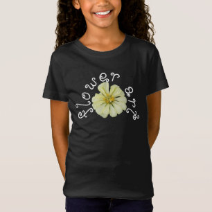 T-Shirt Art blanc floral