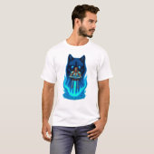 T-shirt Art Botanique Céleste Main Texturée Lune & Olive (Devant entier)