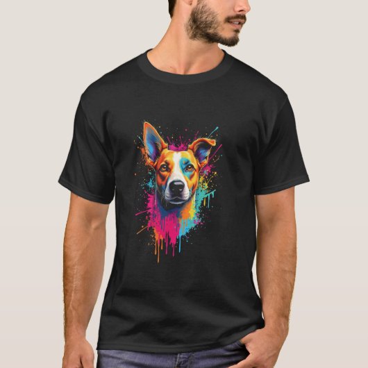 T-shirt Art canin coloré (Devant)