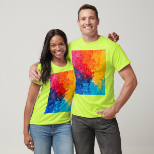 T-shirt Art chaotique vibrant à l'aquarelle