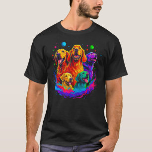 T-shirt Art Chien Retriever Doré Meilleurs Amis