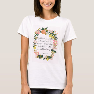 T-shirt Art chrétien de citation - 91:4 de psaume