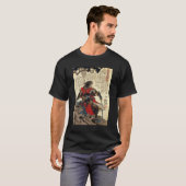 T-shirt Art classique oriental de guerrier de cool (Devant entier)