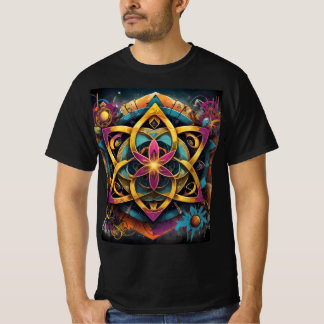 T-shirt Art Coloré - Boho Spirituel Fleur Motif de concept