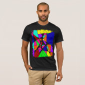 T-shirt Art coloré de puissance (Devant entier)