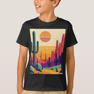 T-shirt Art coloré du désert du sud-ouest
