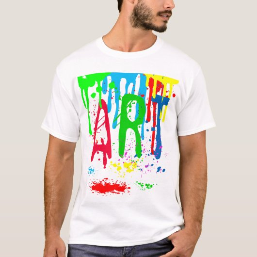 T-shirt ART coloré peinture drôle (Devant)
