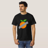 T-shirt Art comique orange scotché (Devant entier)