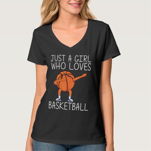 T-shirt Art cool De Basket-Ball Pour Filles Enfants Dabbin (Devant)