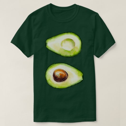 T-shirt Art coupe Avocado en deux (Design devant)