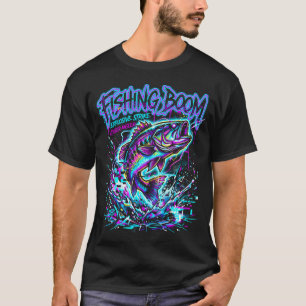 T-shirt Art cyber néon Boom de pêche