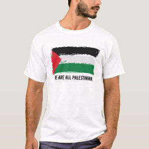 T-shirt Art de brosse de drapeau de la Palestine - nous