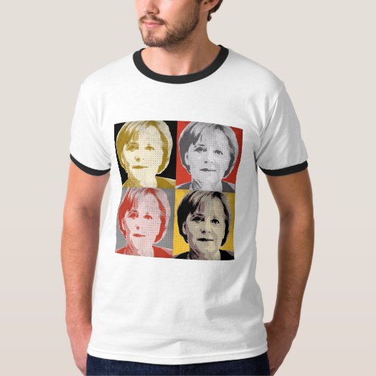 T-shirt Art de bruit allemand Angela Merkel - - (Devant)