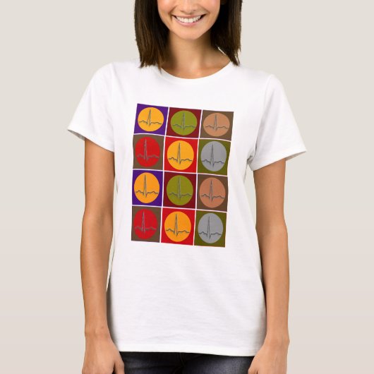 T-shirt Art de bruit cardiaque de QRS (Devant)