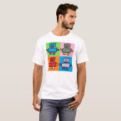 T-shirt Art de bruit de robot de danse (Devant entier)