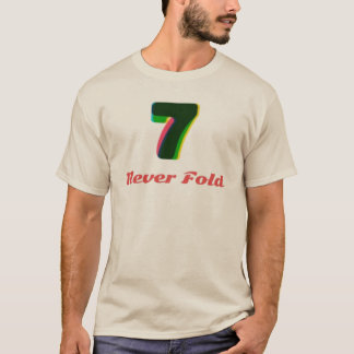 T-shirt Art de bug numéro 7 et slogan Ne jamais abandonner