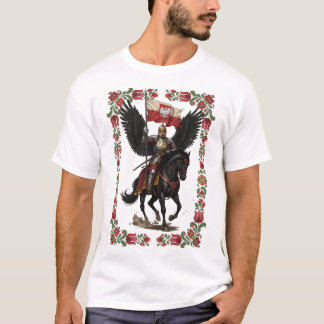 T-shirt Art de cadre folklorique de hussard polonais