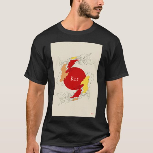 T-shirt art de carpes koï (Devant)