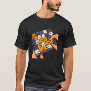 T-shirt Art de chat mignon, chats colorés sur clavier de d