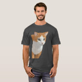 T-shirt Art de chat roux adorable (Devant entier)